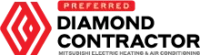 Logo with a red geometric icon, the word "PREFERRED" in white on a red rectangle above "Apartment Communities" in black text.